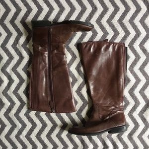 Franco Sarto Leather Riding Boots Size 8